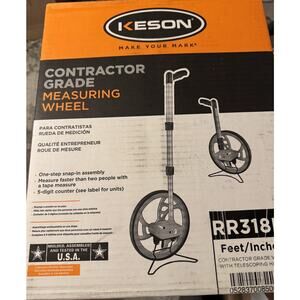 RR318N Keson Contractor Grade Telescoping Handle Large Measuring Wheel- 3 ft New
